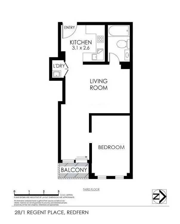 Floorplan of Homely apartment listing, 28/1 Regent Place, Redfern NSW 2016