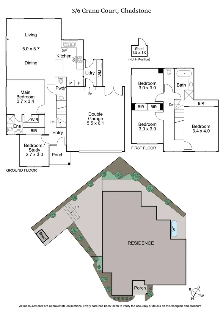 Floorplan of Homely townhouse listing, 3/6 Crana Court, Chadstone VIC 3148