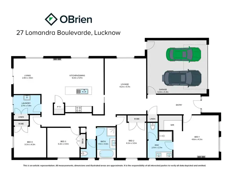 Floorplan of Homely house listing, 27 Lomandra Boulevard, Lucknow VIC 3875