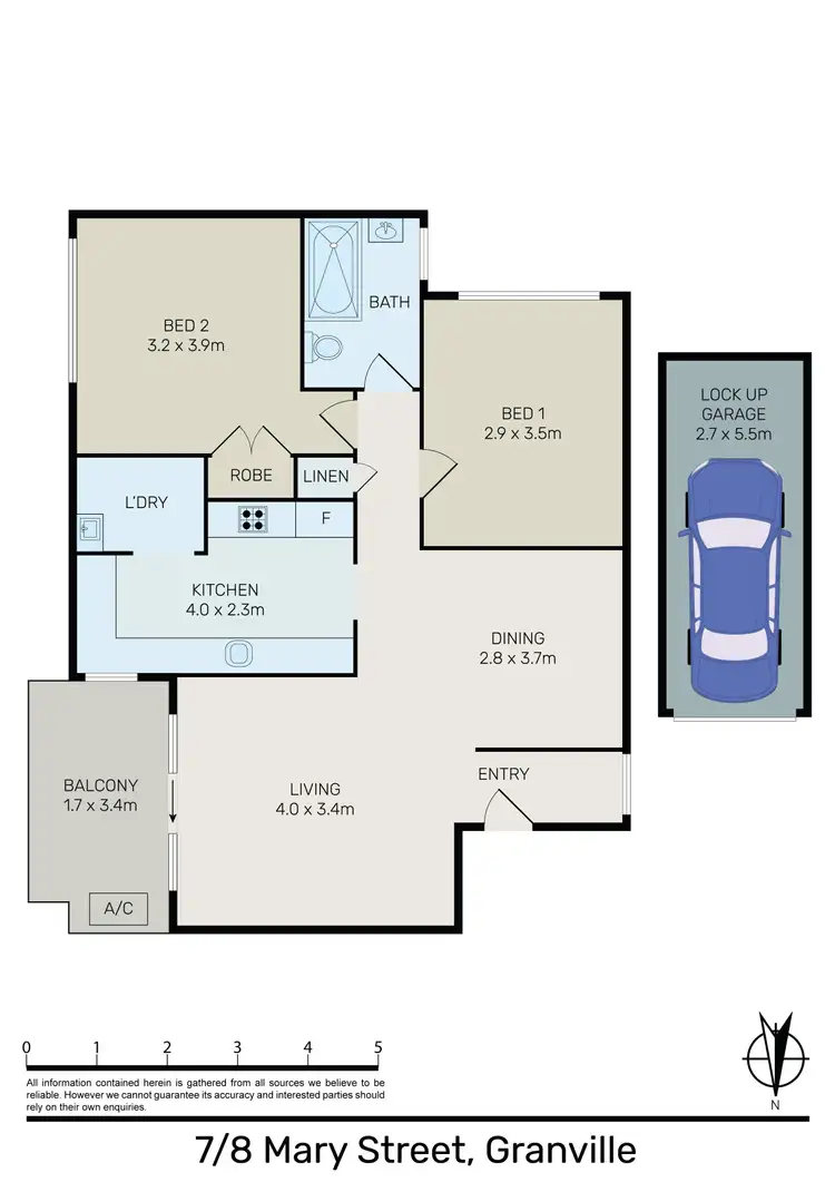 Floorplan of Homely unit listing, 7/8 Mary Street, Granville NSW 2142