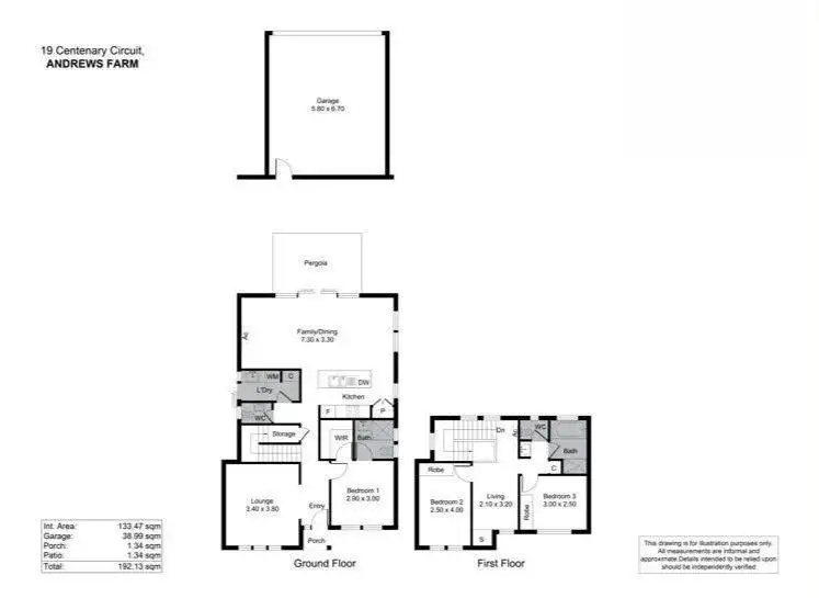 Floorplan of Homely house listing, 19 Centenary Circuit, Andrews Farm SA 5114