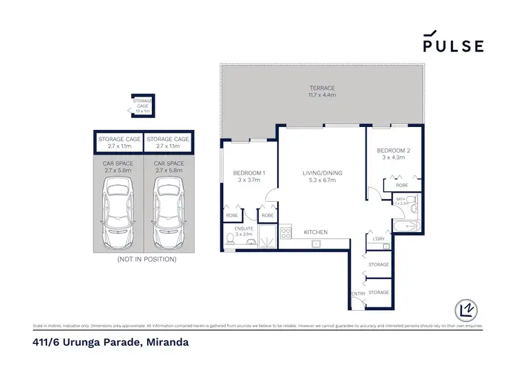 Floorplan of Homely apartment listing, 411/6 Urunga Parade, Miranda NSW 2228
