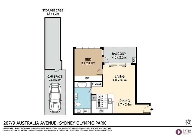 Floorplan of Homely apartment listing, 207/9 Australia Avenue, Sydney Olympic Park NSW 2127