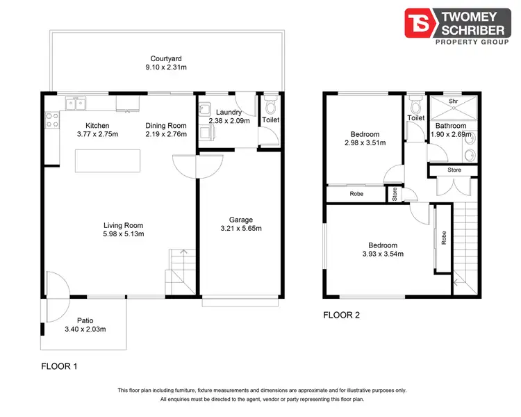 Floorplan of Homely townhouse listing, 2/90 Martyn Street, Parramatta Park QLD 4870