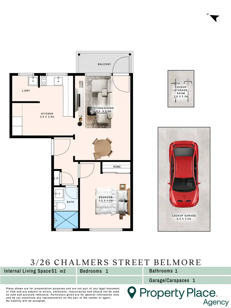 Floorplan of Homely unit listing, 3/26 Chalmers Street, Belmore NSW 2192