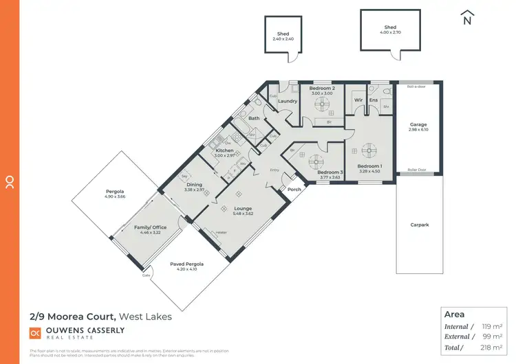 Floorplan of Homely unit listing, 2/9 Moorea Court, West Lakes SA 5021