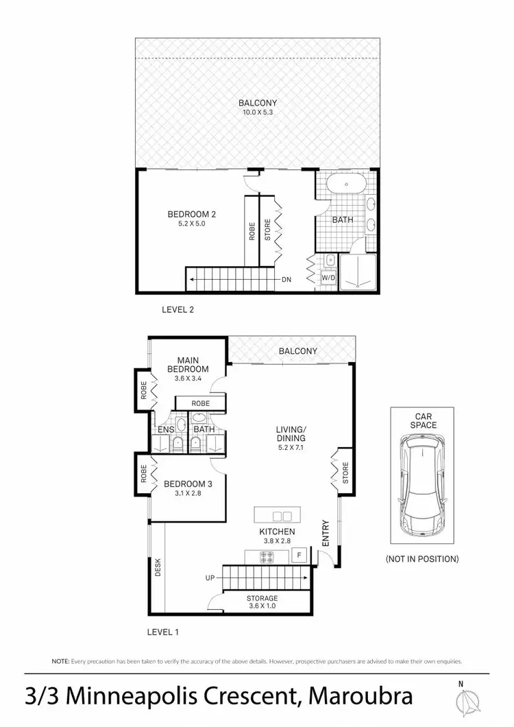 Floorplan of Homely apartment listing, 3/3 Minneapolis Crescent, Maroubra NSW 2035
