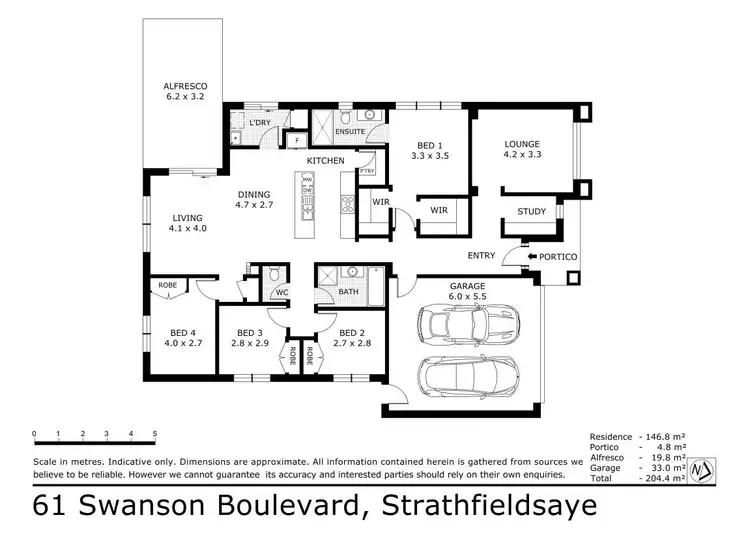 Floorplan of Homely house listing, 61 Swanson Boulevard, Strathfieldsaye VIC 3551