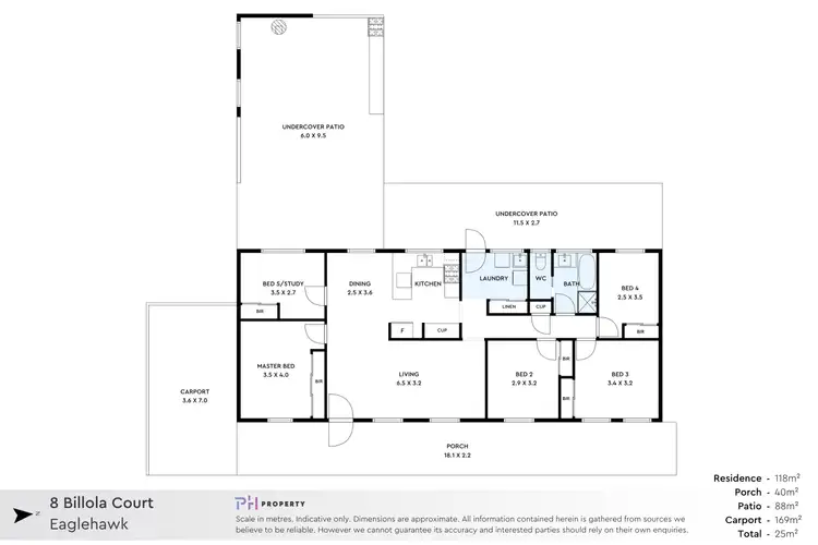 Floorplan of Homely house listing, 8 Billola Court, Eaglehawk VIC 3556