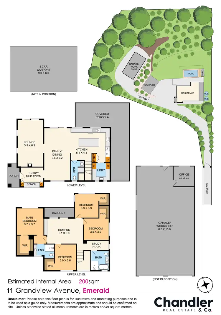 Floorplan of Homely house listing, 11 Grandview Avenue, Emerald VIC 3782