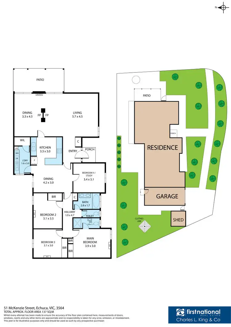 Floorplan of Homely house listing, 51 McKenzie Street, Echuca VIC 3564