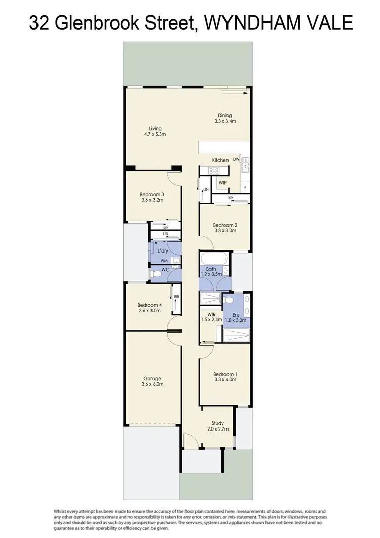 Floorplan of Homely house listing, 32 Glenbrook Drive, Wyndham Vale VIC 3024