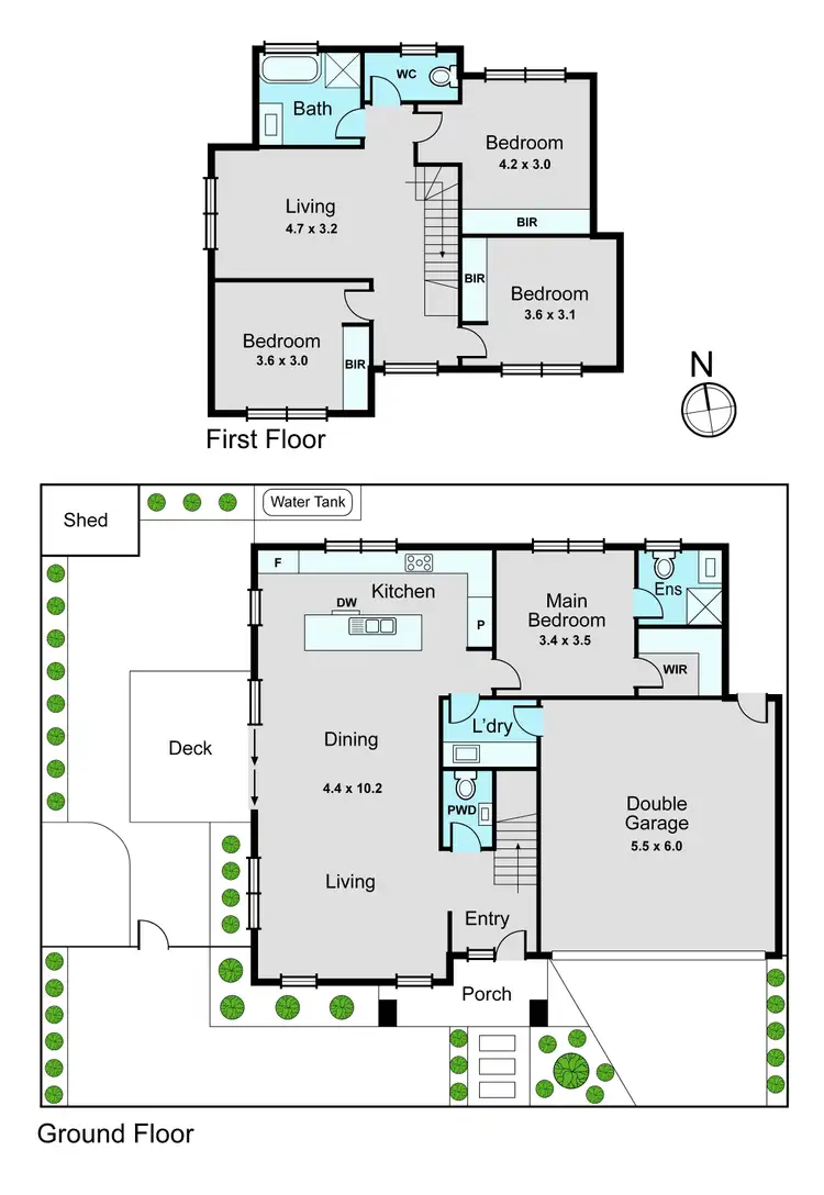 Floorplan of Homely townhouse listing, 21 Bossington Street, Oakleigh South VIC 3167