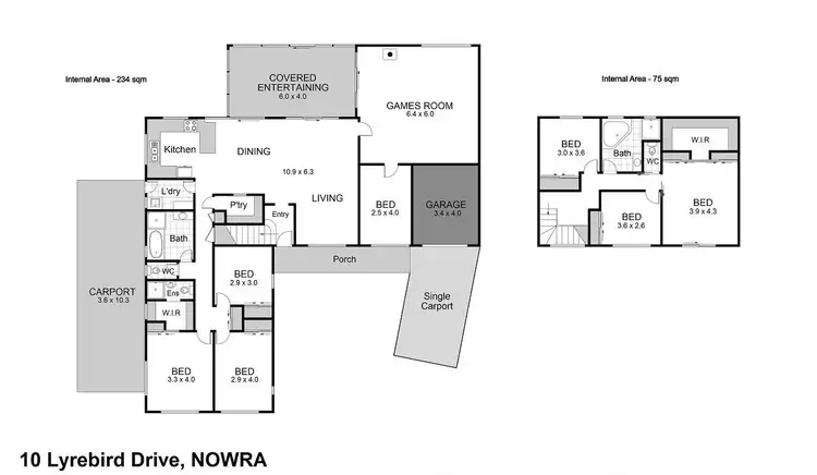 Floorplan of Homely house listing, 10 Lyrebird Drive, Nowra NSW 2541