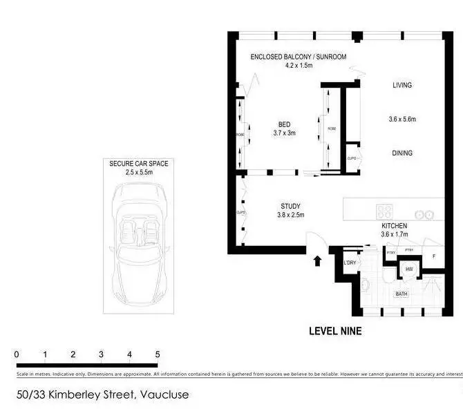 Floorplan of Homely apartment listing, 50/33 Kimberley Street, Vaucluse NSW 2030