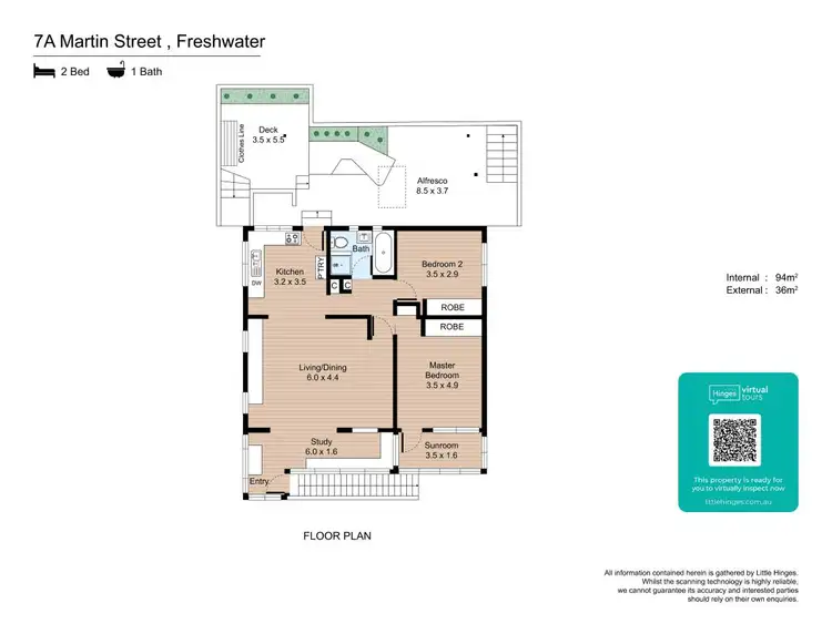 Floorplan of Homely apartment listing, 7A Martin Street, Freshwater NSW 2096