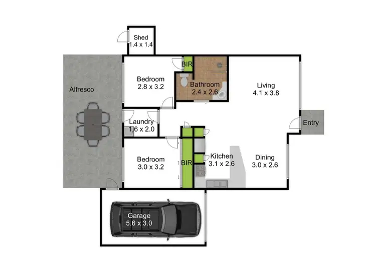 Floorplan of Homely unit listing, 8/1-3 Farren Close, Traralgon VIC 3844