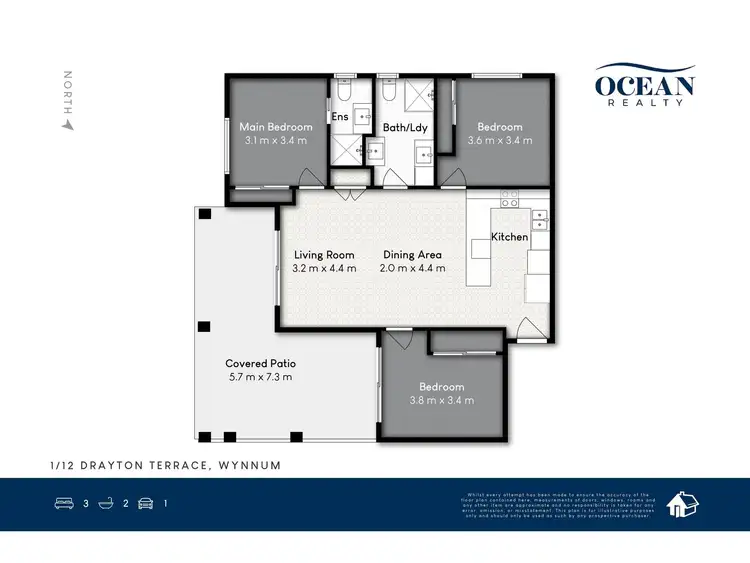 Floorplan of Homely apartment listing, 1/12 Drayton Terrace, Wynnum QLD 4178