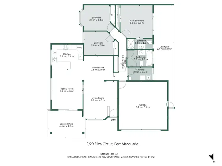 Floorplan of Homely house listing, 2/29 Eliza Circuit, Port Macquarie NSW 2444