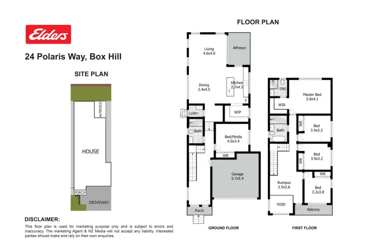 Floorplan of Homely house listing, 24 Polaris Way, Box Hill NSW 2765