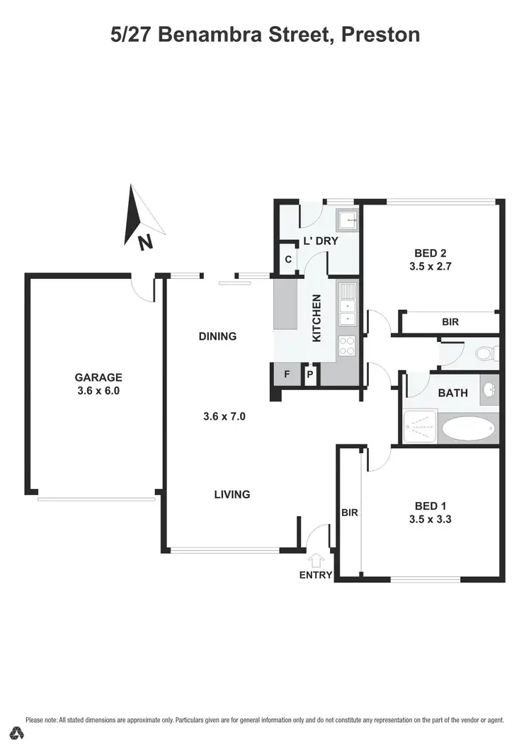 Floorplan of Homely unit listing, 5/27 Benambra Street, Preston VIC 3072
