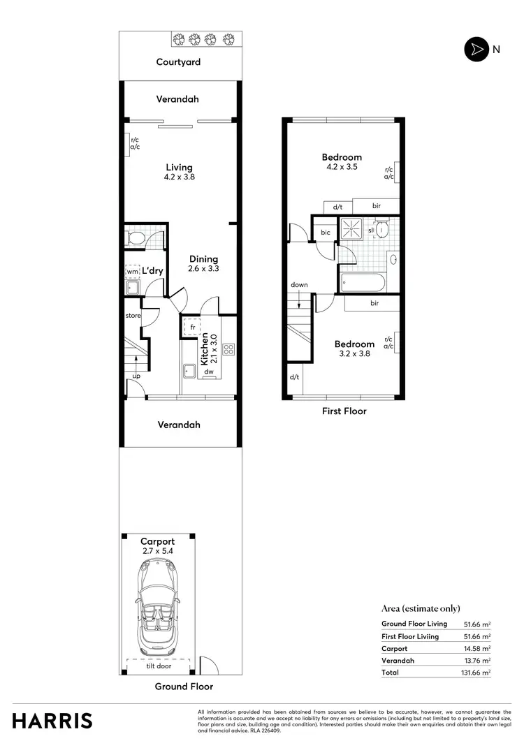Floorplan of Homely townhouse listing, 19 Power Street, Adelaide SA 5000