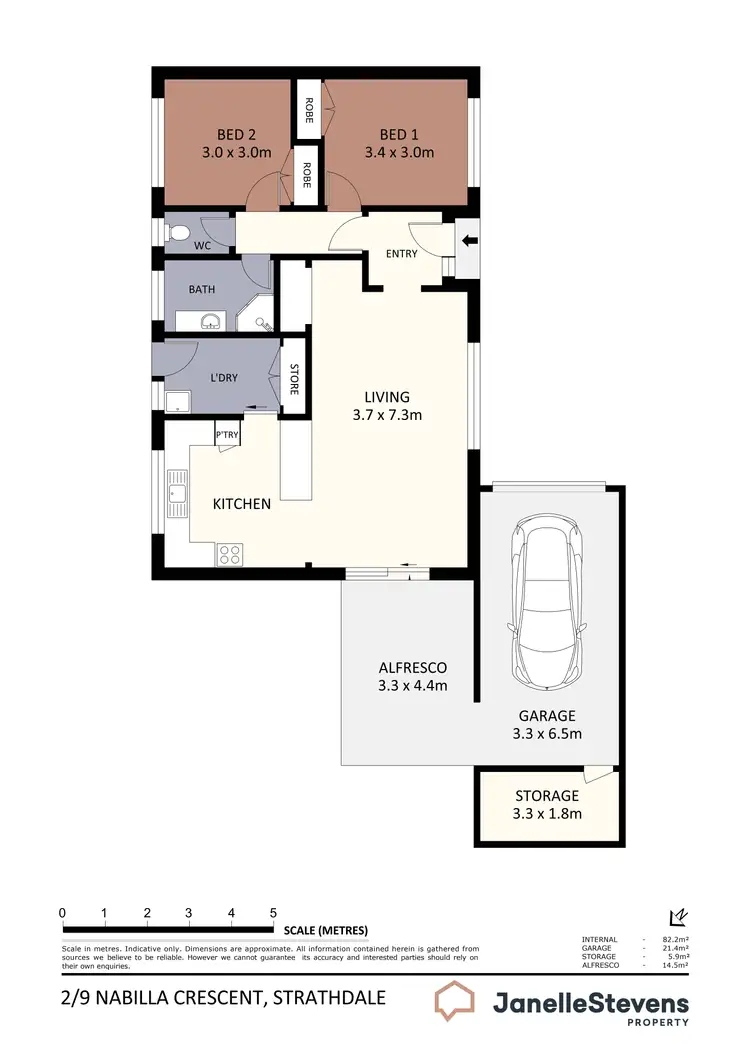 Floorplan of Homely unit listing, 2/9 Nabilla Crescent, Strathdale VIC 3550