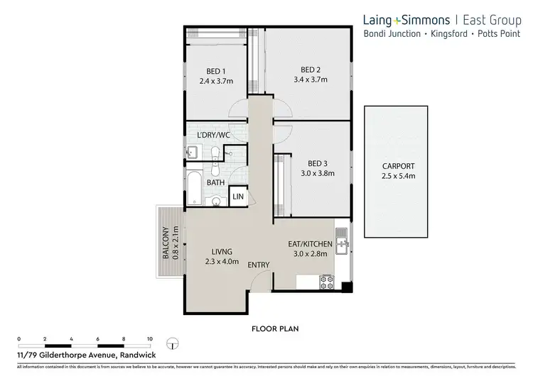Floorplan of Homely apartment listing, 11/79 Gilderthorpe Avenue, Randwick NSW 2031