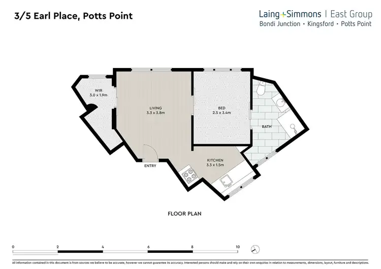 Floorplan of Homely apartment listing, 3/5 Earl Place, Potts Point NSW 2011
