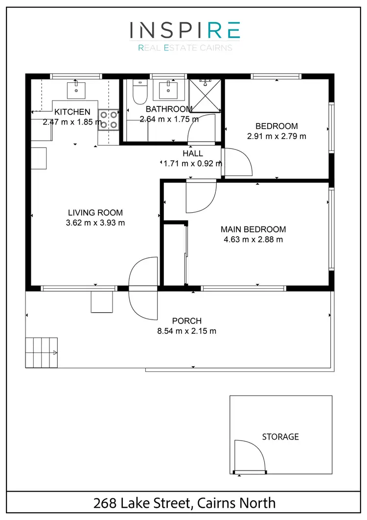 Floorplan of Homely block of units listing, 268 Lake Street, Cairns North QLD 4870
