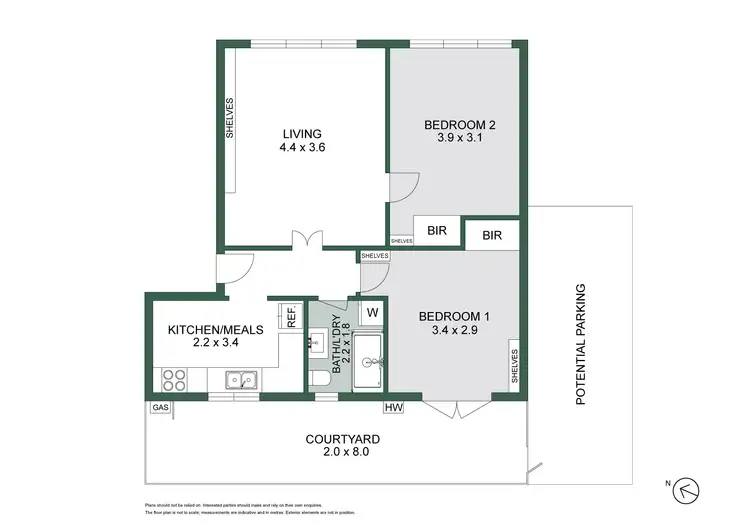 Floorplan of Homely apartment listing, 2/25 John Street, Elwood VIC 3184