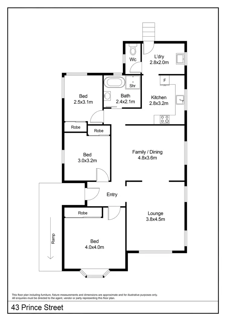 Floorplan of Homely house listing, 43 Prince Street, Goulburn NSW 2580