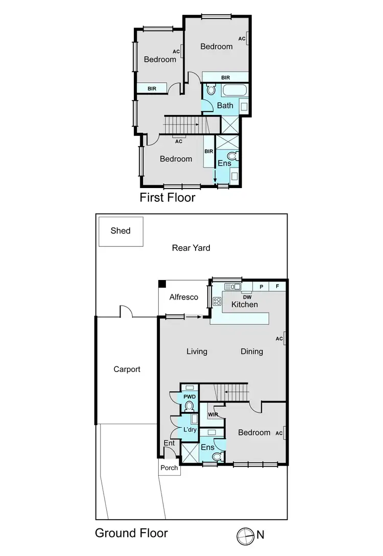 Floorplan of Homely townhouse listing, 1418C North Road, Clayton VIC 3168