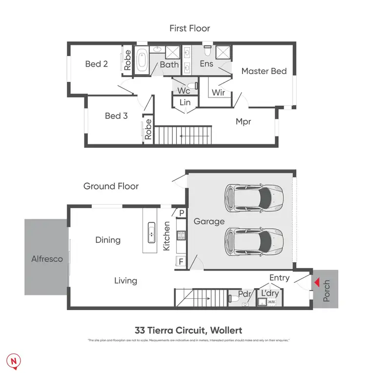 Floorplan of Homely townhouse listing, 33 Tierra Circuit, Wollert VIC 3750