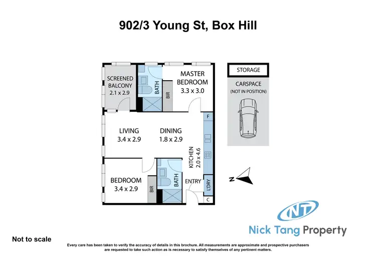 Floorplan of Homely apartment listing, 902/3 Young Street, Box Hill VIC 3128