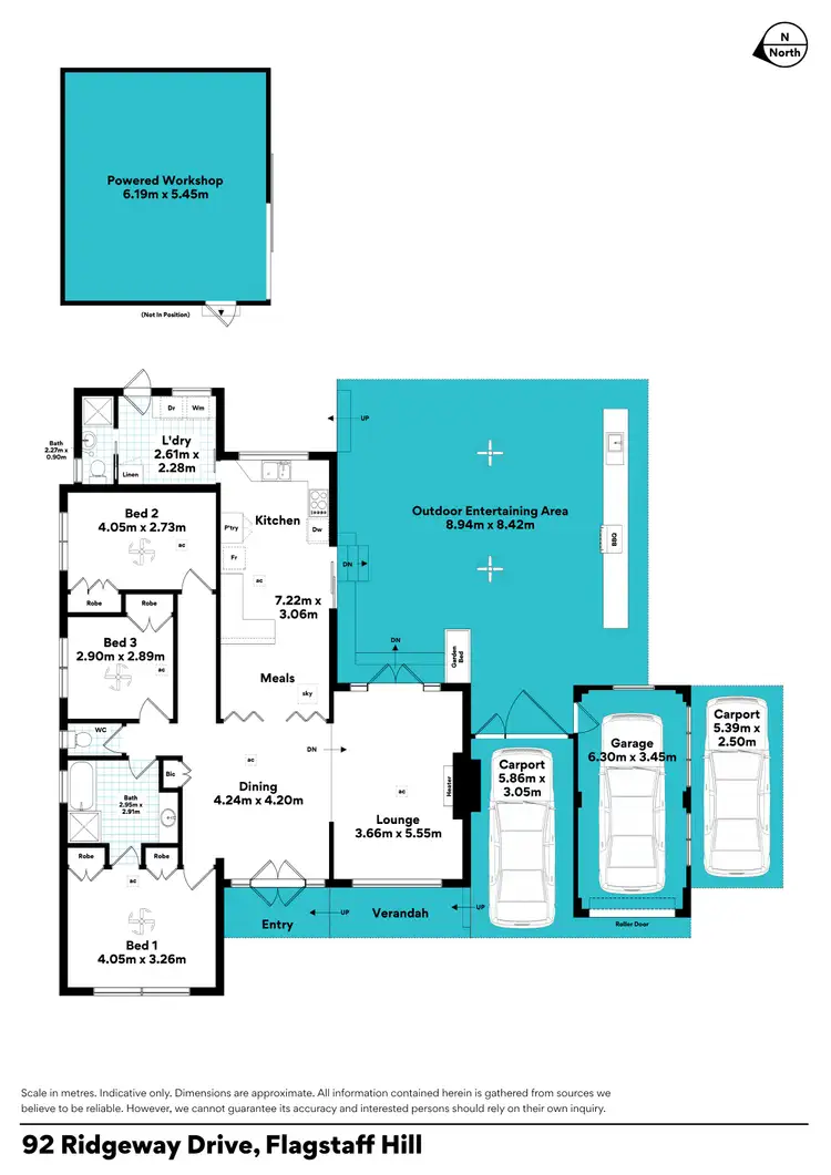 Floorplan of Homely house listing, 92 Ridgway Drive, Flagstaff Hill SA 5159