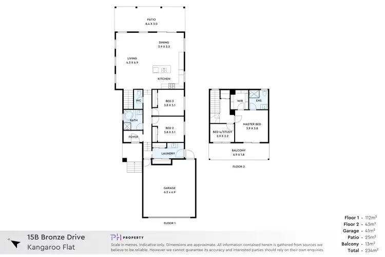 Floorplan of Homely house listing, 15B Bronze Drive, Kangaroo Flat VIC 3555