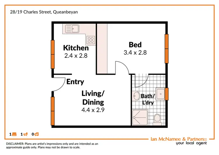 Floorplan of Homely unit listing, 28/19 Charles Street, Queanbeyan NSW 2620