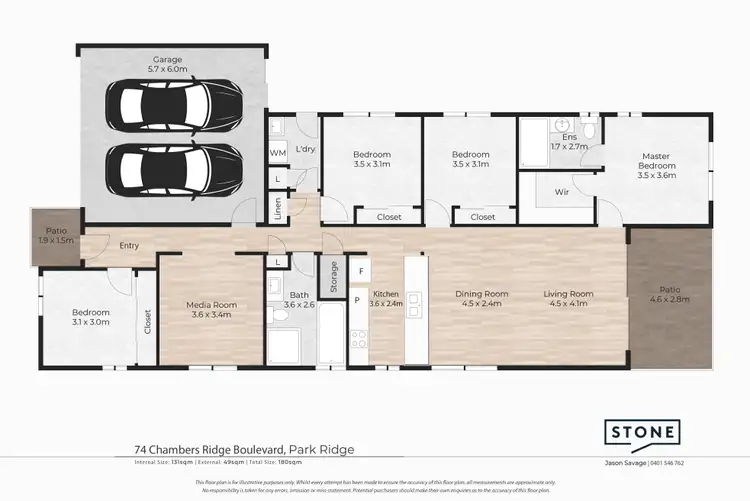 Floorplan of Homely house listing, 74 Chambers Ridge Boulevard, Park Ridge QLD 4125