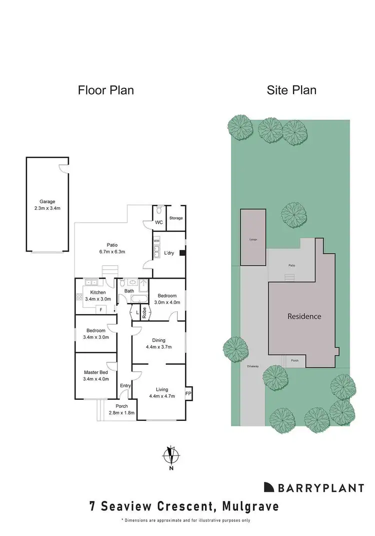 Floorplan of Homely house listing, 7 Seaview Crescent, Mulgrave VIC 3170