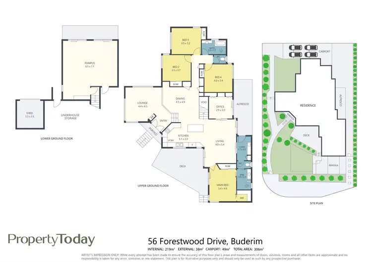 Floorplan of Homely house listing, 56-58 Forestwood Drive, Buderim QLD 4556