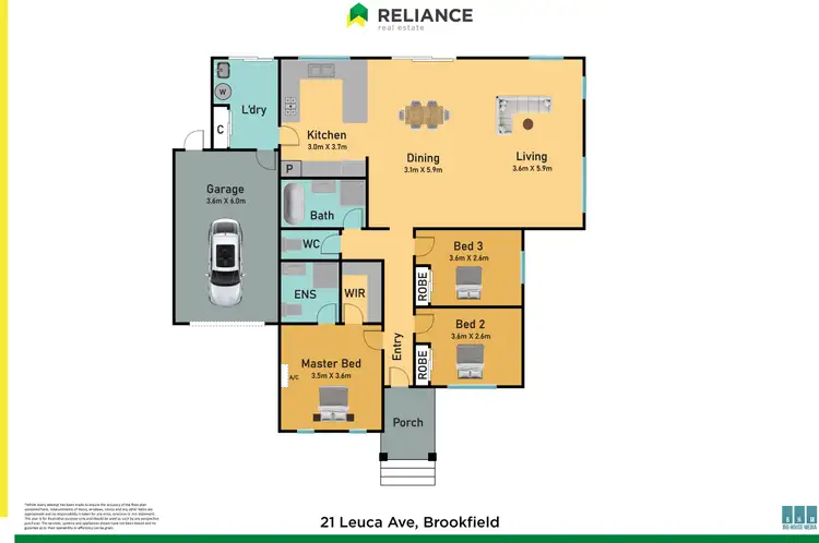Floorplan of Homely house listing, 21 Leuca Avenue, Brookfield VIC 3338