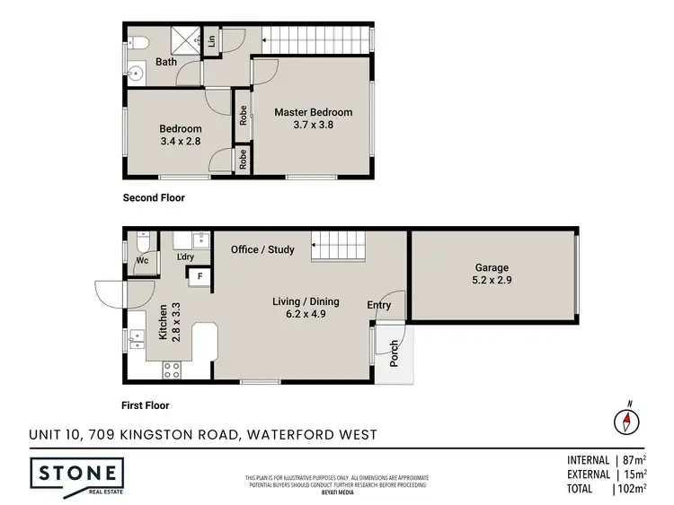 Floorplan of Homely townhouse listing, 10/709 Kingston Road, Waterford West QLD 4133