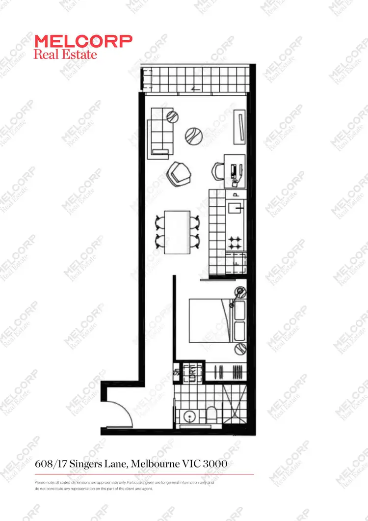 Floorplan of Homely apartment listing, 608/17 Singers Lane, Melbourne VIC 3000