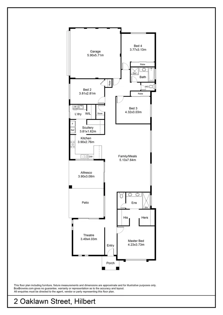 Floorplan of Homely house listing, 2 Oaklawn Street, Hilbert WA 6112