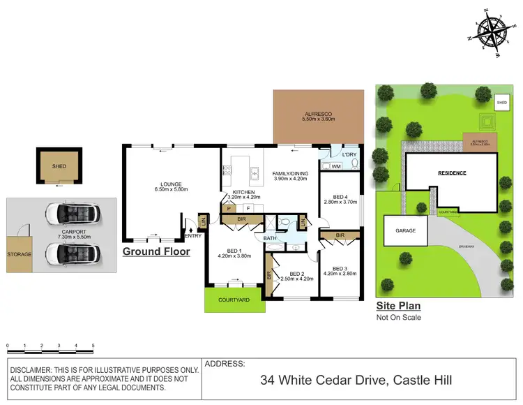Floorplan of Homely house listing, 34 White Cedar Drive, Castle Hill NSW 2154