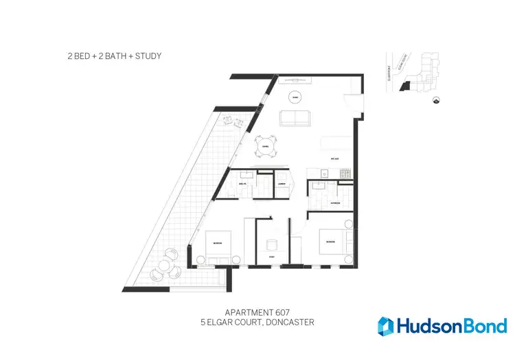 Floorplan of Homely apartment listing, 607/5 Elgar Court, Doncaster VIC 3108