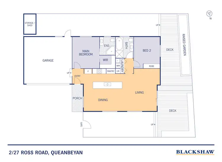 Floorplan of Homely semi-detached listing, 2/27 Ross Road, Queanbeyan NSW 2620
