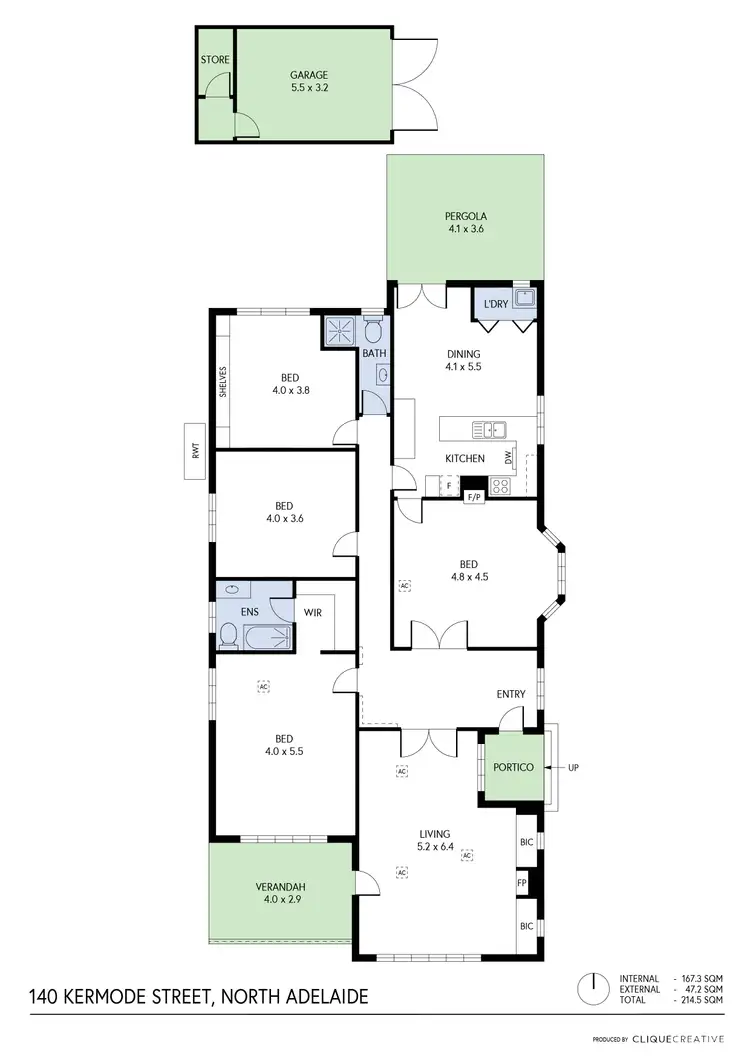 Floorplan of Homely house listing, 140 Kermode Street, North Adelaide SA 5006