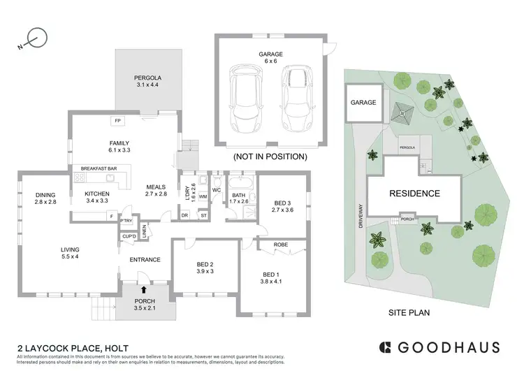 Floorplan of Homely house listing, 2 Laycock Place, Holt ACT 2615